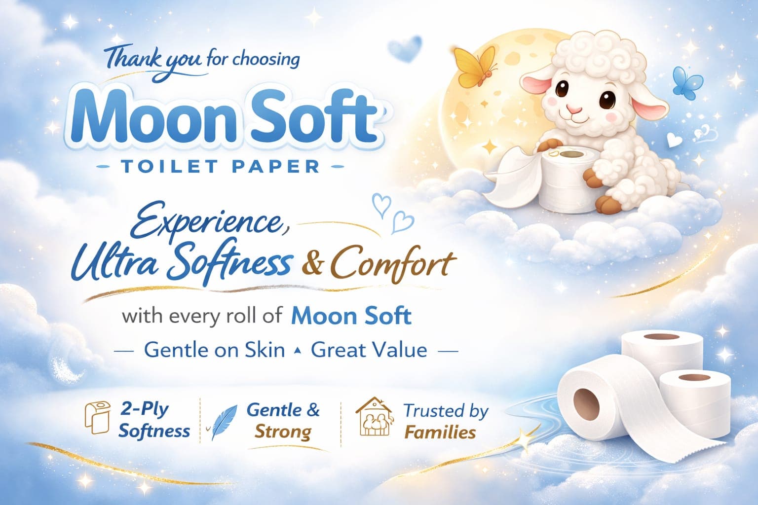 Premium toilet paper quality